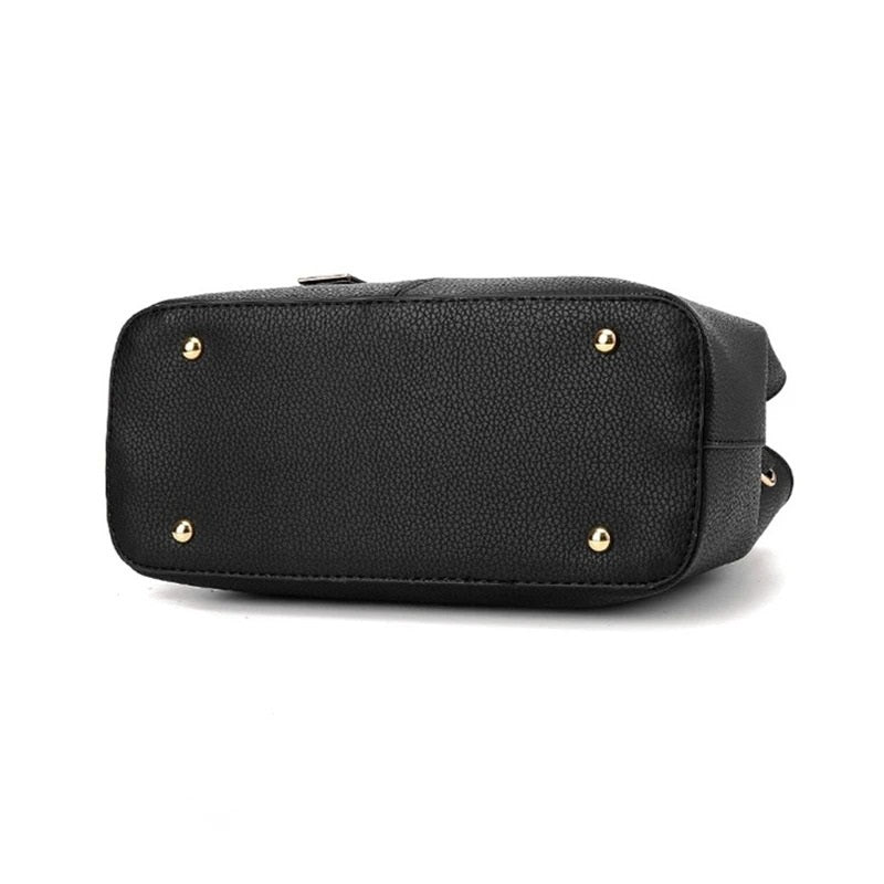 Black Luxury Leather Shoulder Bag