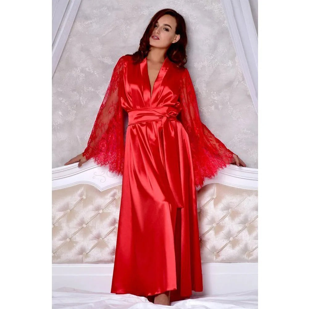 Red Satin Nightgown Sexy and Seductive