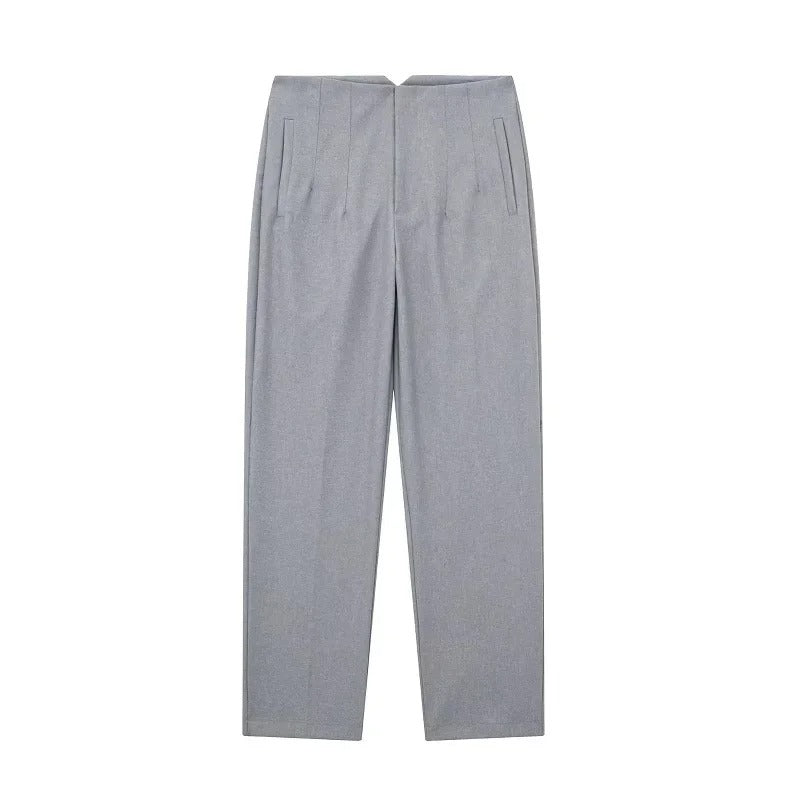 Light Gray High Waist Trousers