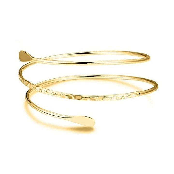 Gold Spiral Cuff Bracelet