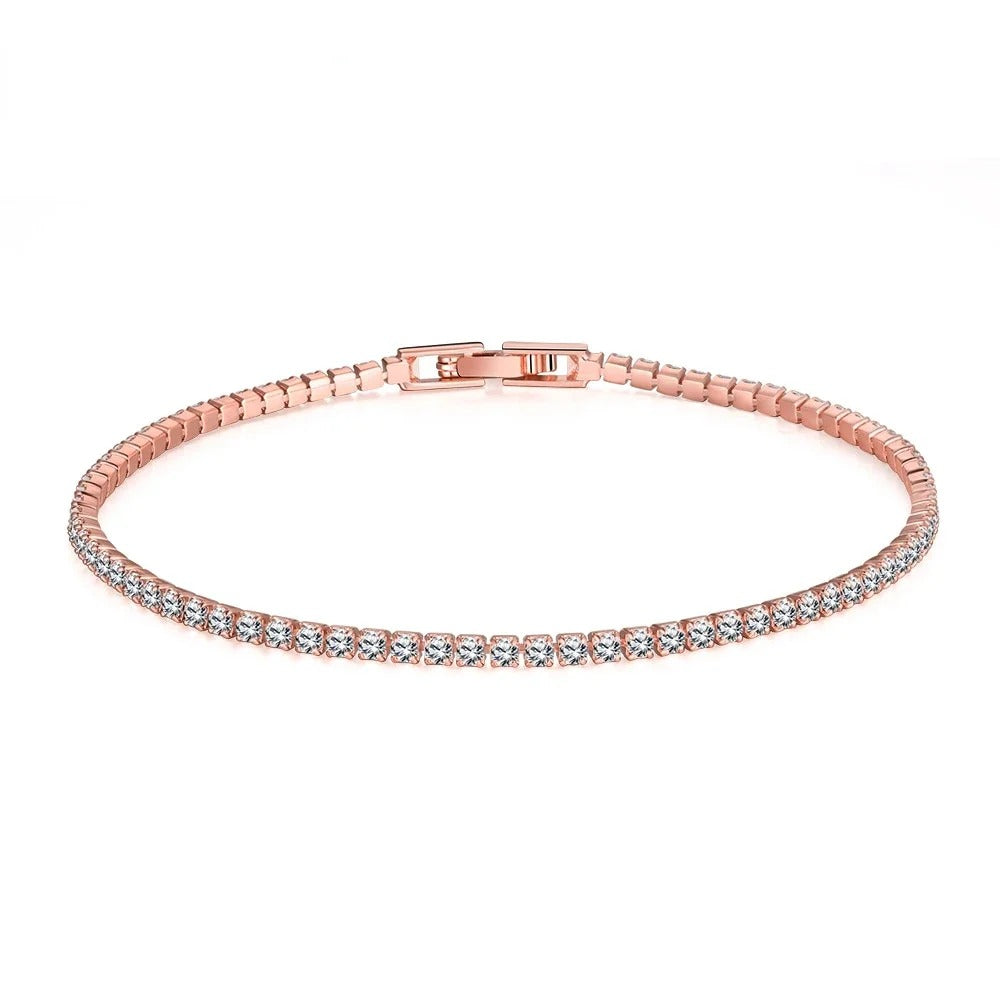 Pink Tennis Bracelet with Cubic Zirconia