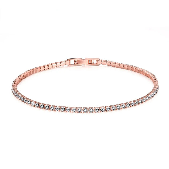 Pink Tennis Bracelet with Cubic Zirconia