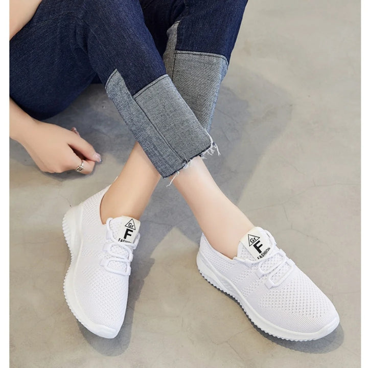 White Mesh Women's Sneakers