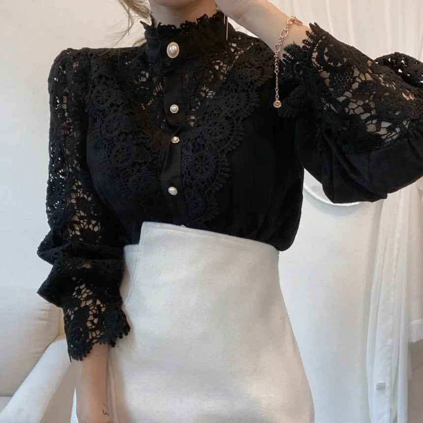 Black Lace Blouse