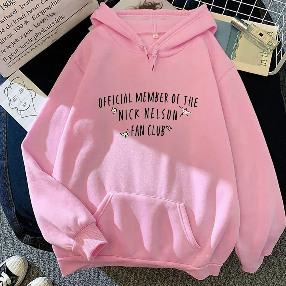 Nick Nelson Fan Club Pink Hoodie