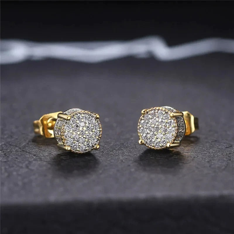 Gold Delicate Stud Earrings Classic Elegance