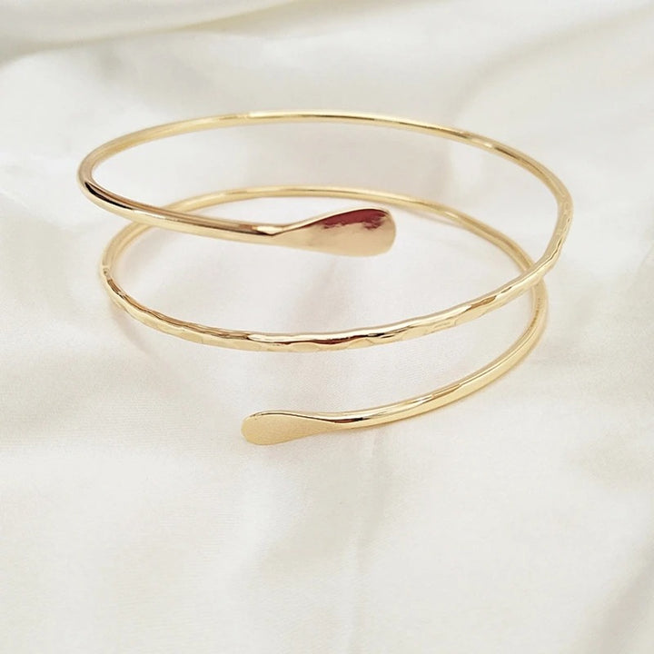 Gold Spiral Cuff Bracelet