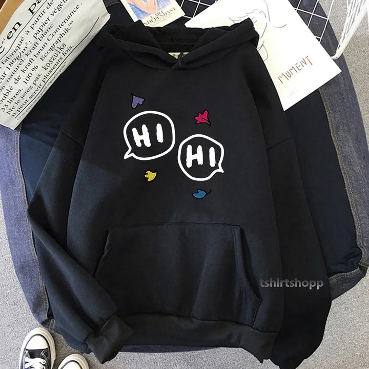 Black Heartstopper Nick and Charlie Harajuku Sweatshirt