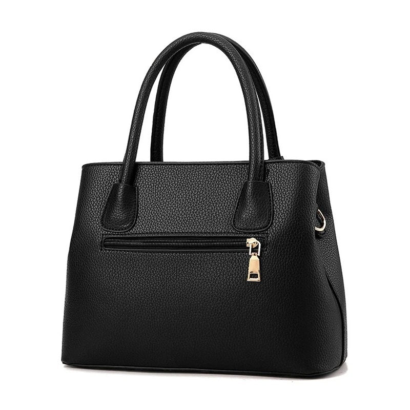 Black Luxury Leather Shoulder Bag