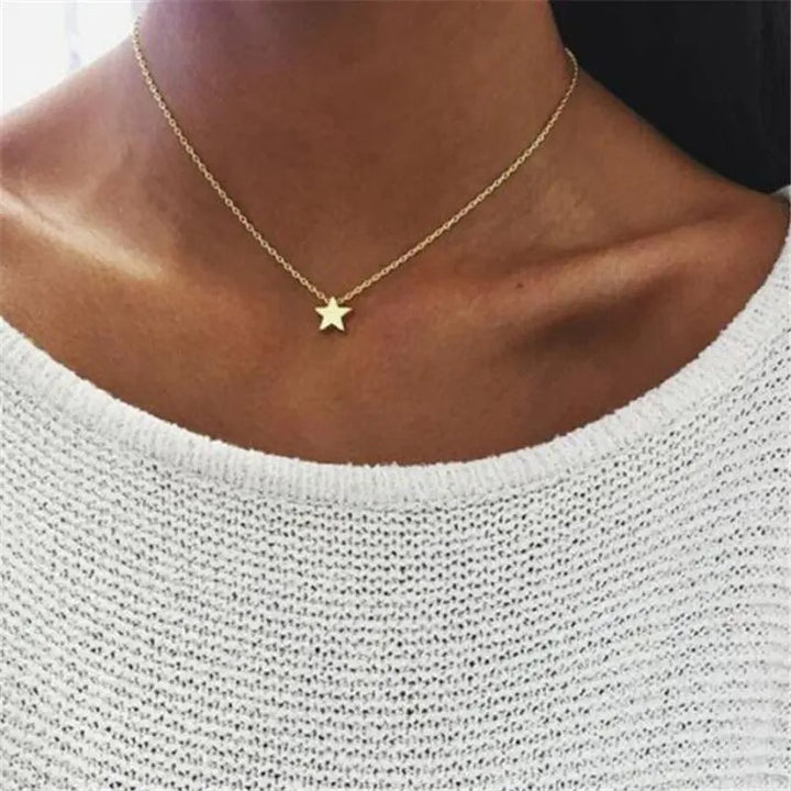 Gold Choker with Star - Subtle Elegance