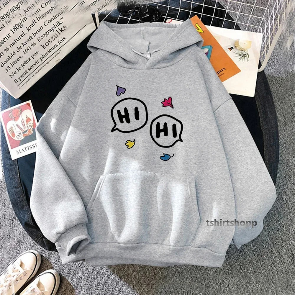 Heartstopper Nick and Charlie Harajuku Grey Sweatshirt