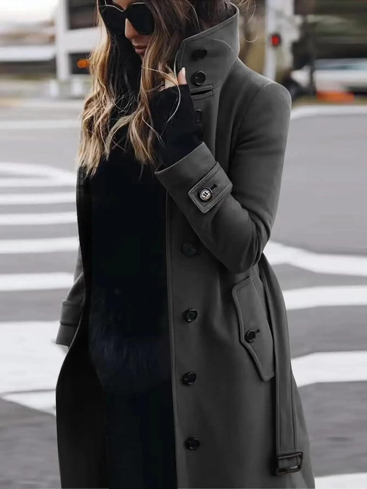 Dark Gray Classic Wool Coat