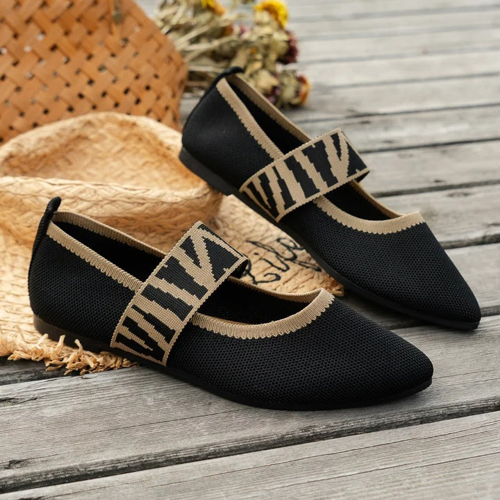 Black Elegant Women's Slip-on Low Heel Moccasins