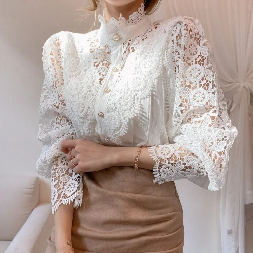 White Lace Blouse