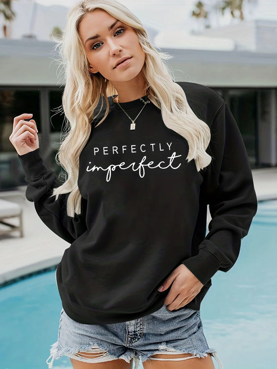 Black Perfectly Imperfect Sweatshirt