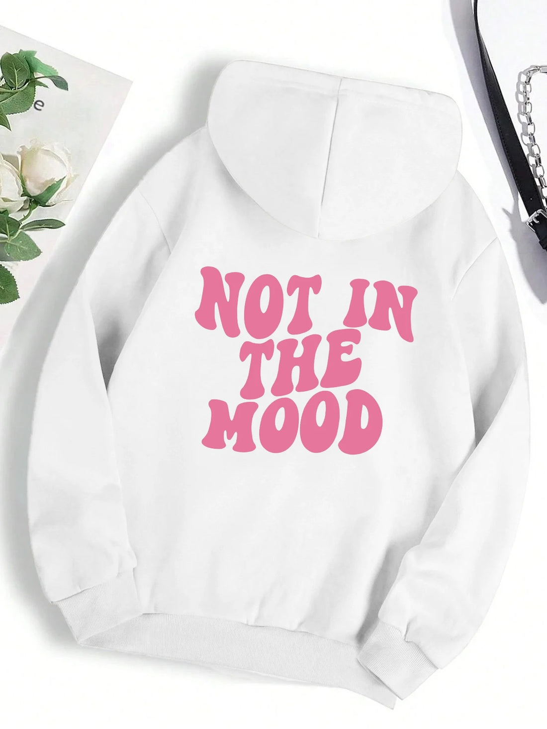 Not In The Mood White Hoodie