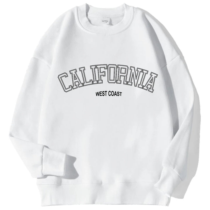 White Oversize Sweatshirt "California West Coast"