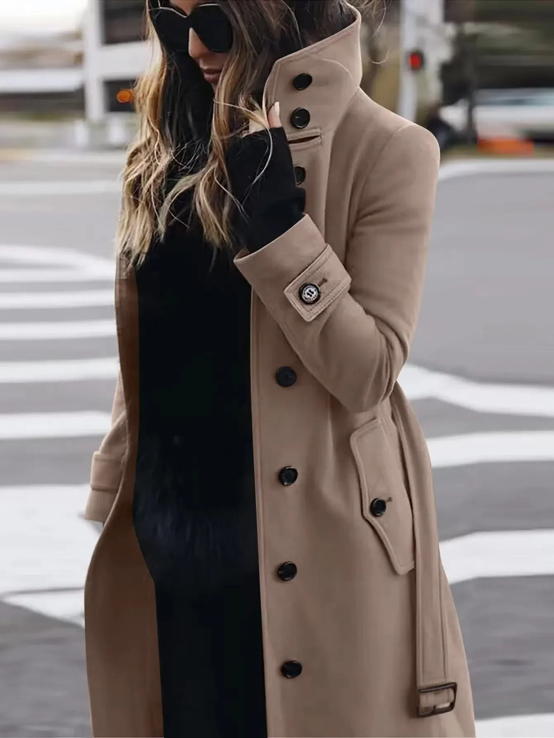 Khaki Classic Wool Coat