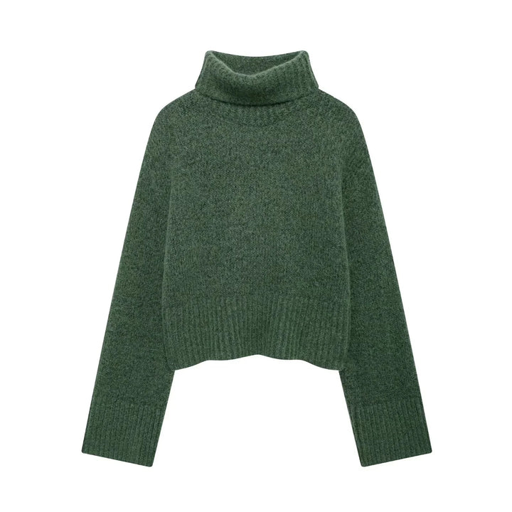 Green Turtleneck Sweater