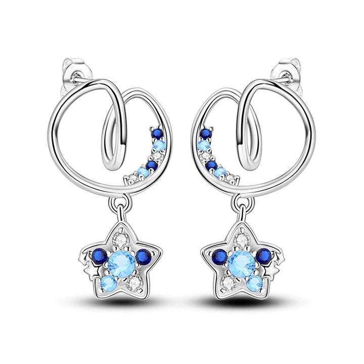 Spiral Earrings Galactic Star Shine and Modernity