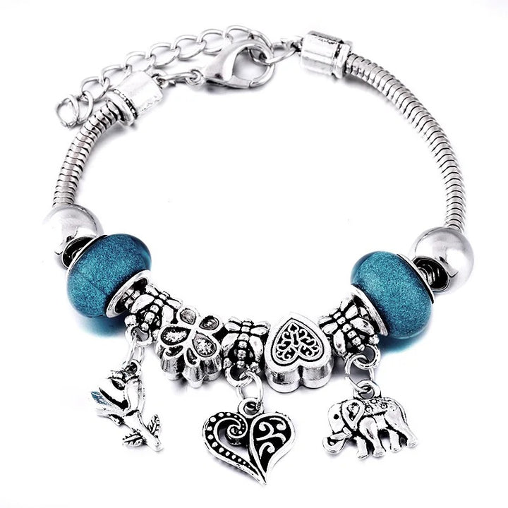 Turquoise Charm Bracelet Adjustable