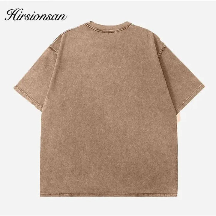 Brown Vintage T-shirt with Abrasions