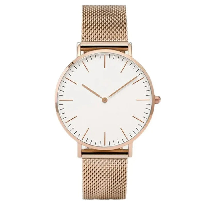 Luxury Rose Gold Watch - White