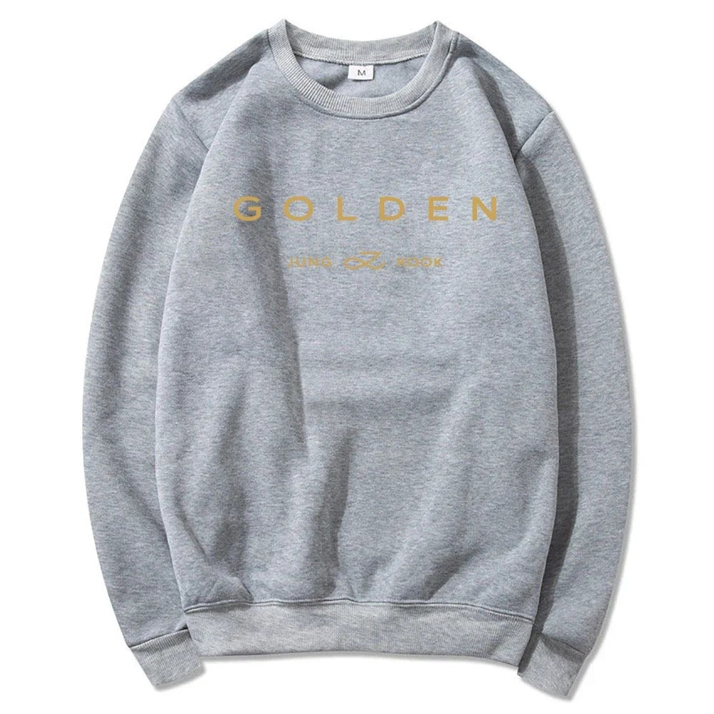 Light gray Jungkook GOLDEN sweatshirt