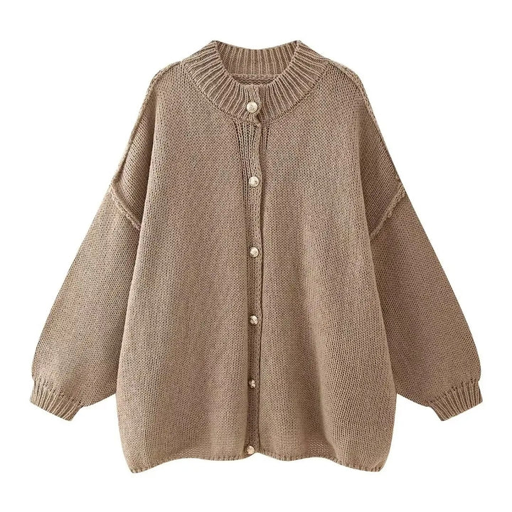 Brown Knitted Cardigan