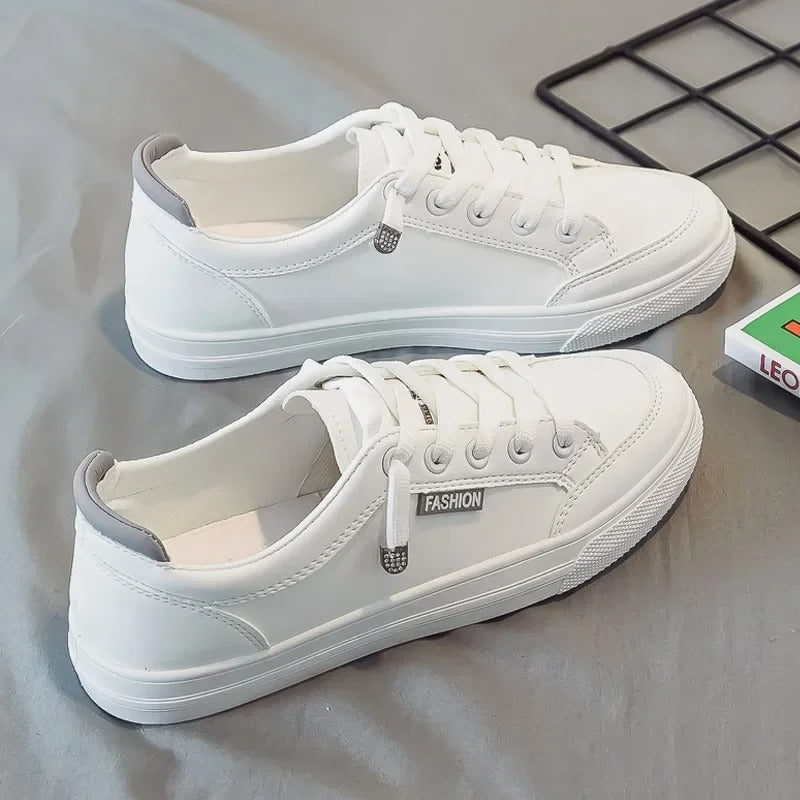 White Gray Sneakers Women Breathable