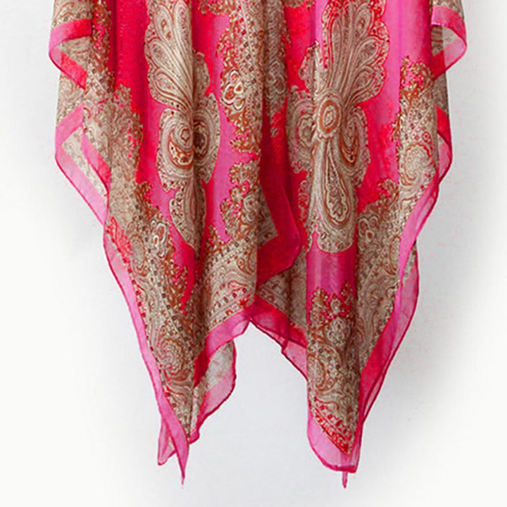 Rose Summer Scarf with UV Protection Chiffon Beach Shawl