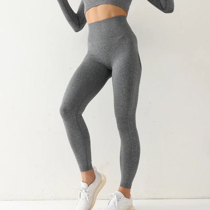 Dark Gray High Waist Seamless Push Up Leggings