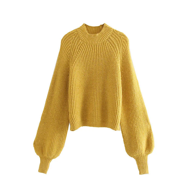 Round Neck Sweater Yellow