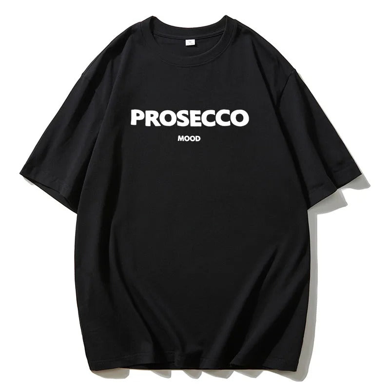 Black Oversize T-shirt with Letter Print