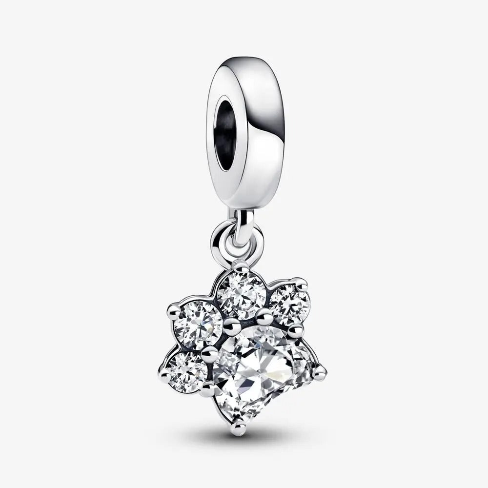 Silver Paw Pendant with Cubic Zirconia