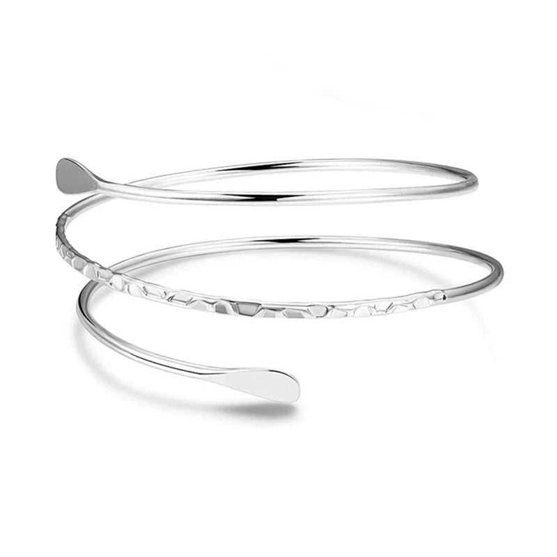 Silver Spiral Cuff Bracelet