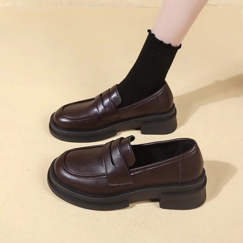 Brown Lolita Shoes Women on Platform Fashionable and Stylish