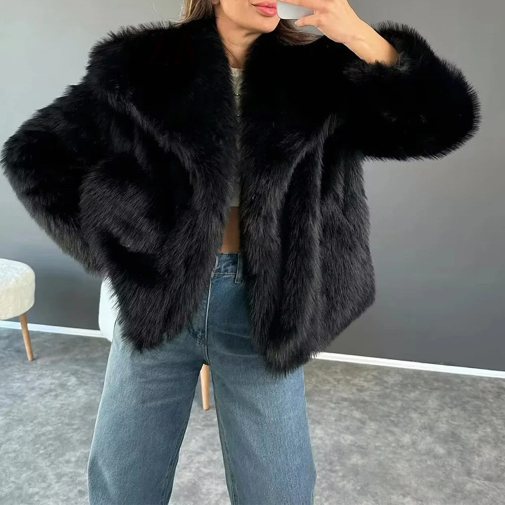 Black Faux Fur Jacket