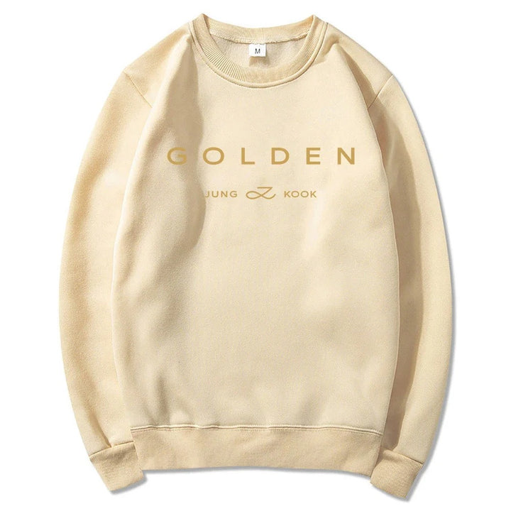 Beżowa bluza Jungkook GOLDEN