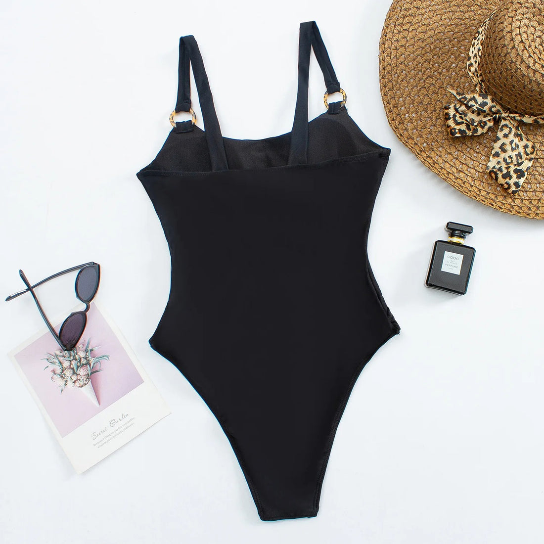 Sexy Black High Waist Backless Bikini