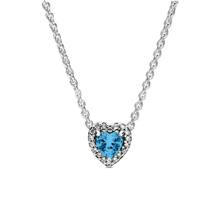 Heart Shaped Blue Stone Necklace