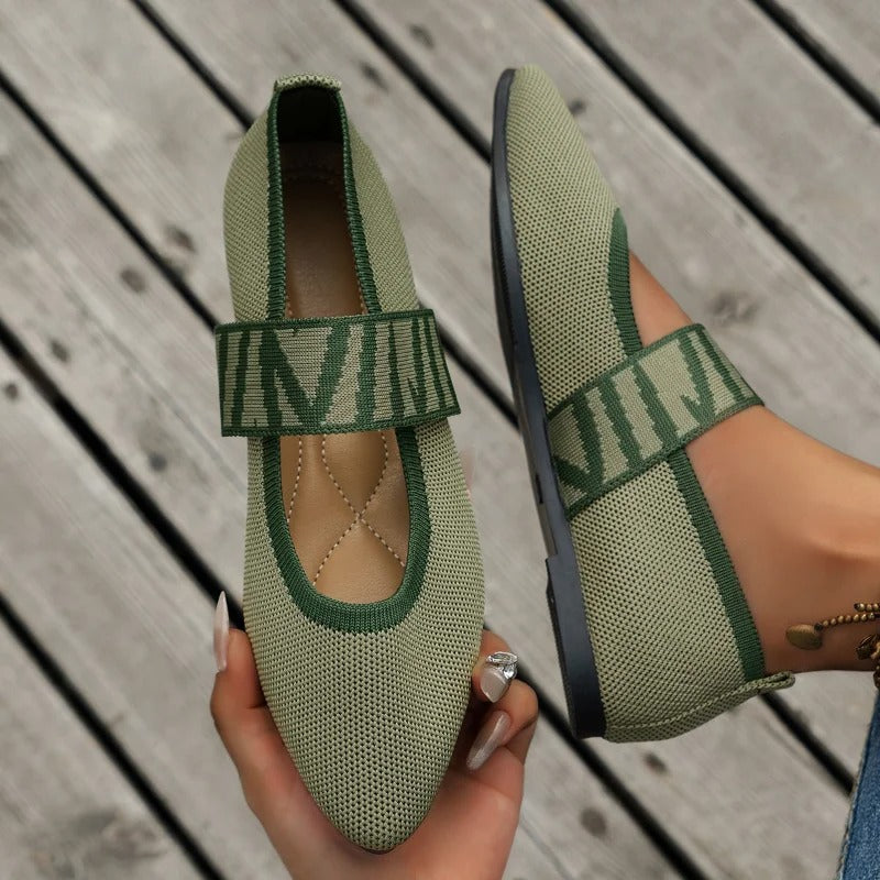 Moroccan Green Women's Elegant Low Heel Moccasins